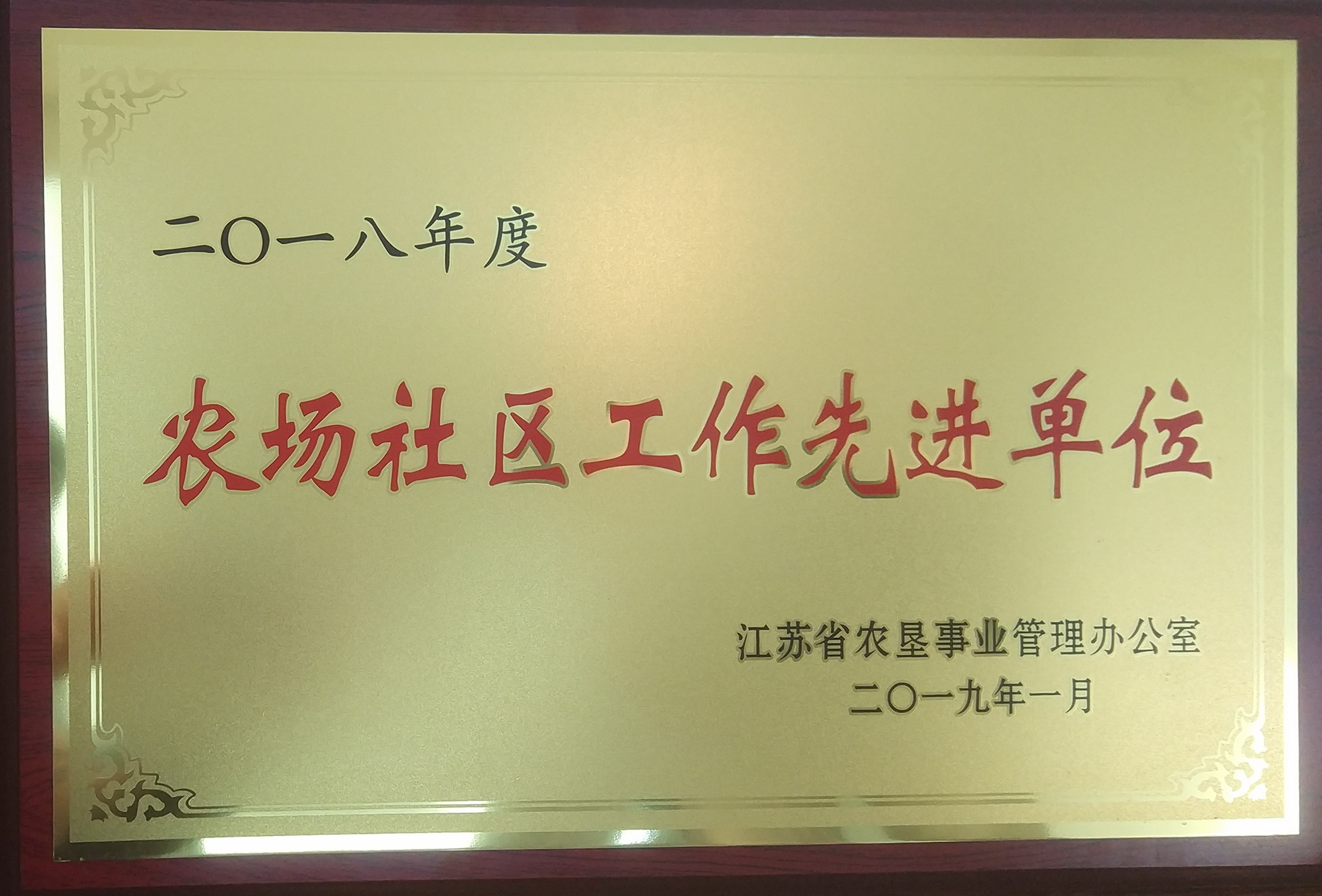 2018年度農場社區工作先進單位